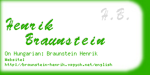 henrik braunstein business card